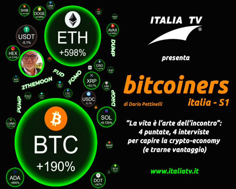 ITALIA TV. “bitcoiners italia – S1”, puntata pilota. Nuova serie per capire e trarre vantaggio dalle cripto-valute.