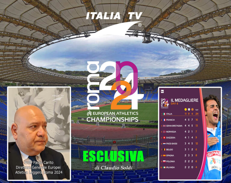 ITALIA TV. Esclusiva. Paolo Carito, DG Europei Atletica Roma 2024