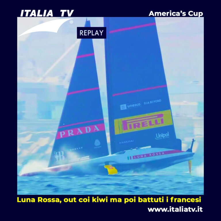 ITALIA TV. Luna Rossa, debutto con ritiro contro i kiwi. Ma poi battuti i francesi